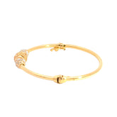 22k Two Tone Gold Graduated Ball-Bead Bracelet measuring 2.2mm thickness x 2 inch length